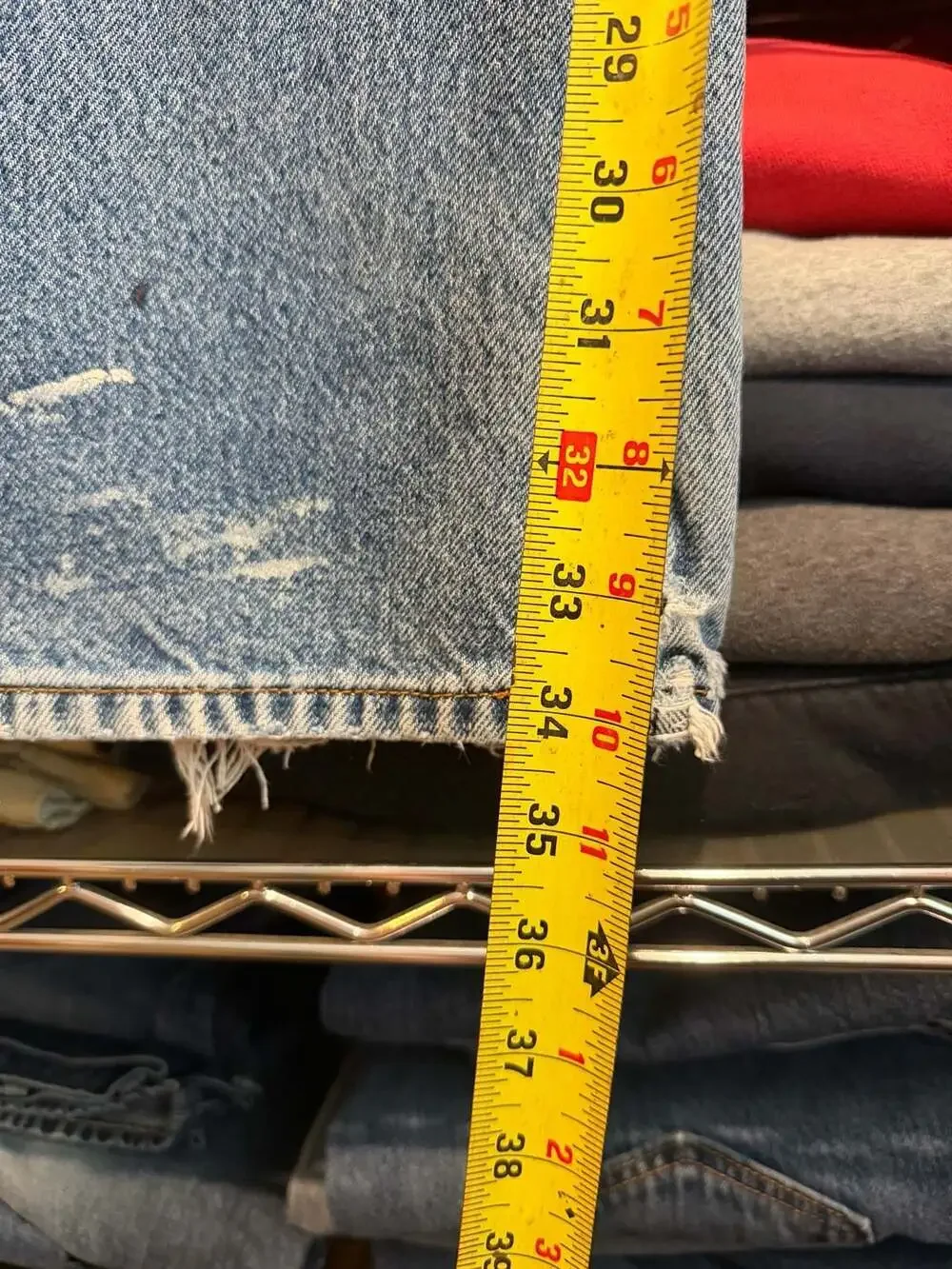 Y2K Levi's 517 Boot Cut Distressed Light Wash Denim Jeans Size 33x34